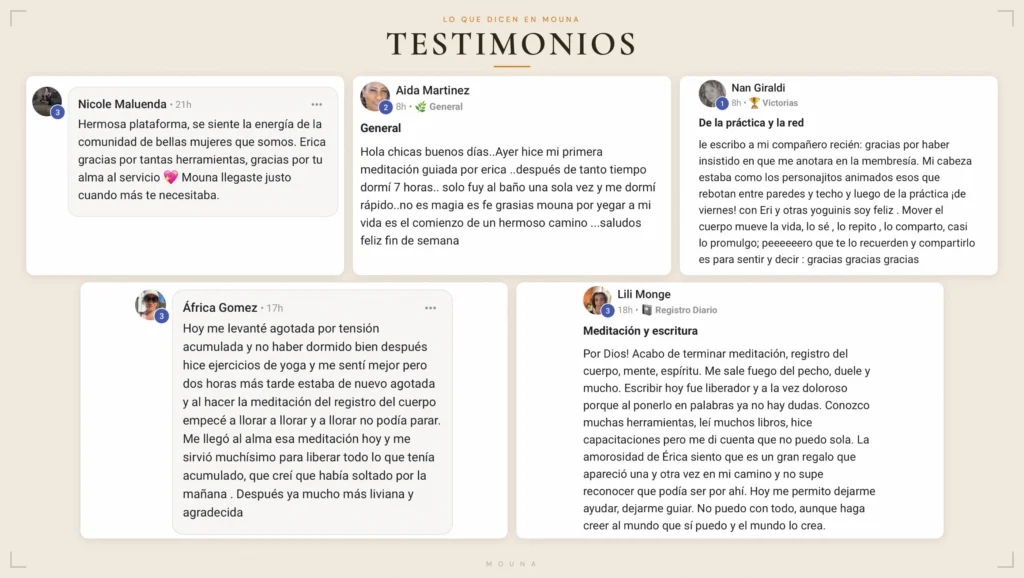 Testimonios de alumnas de Mouna