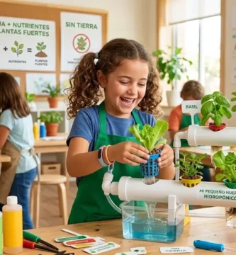 Hidroponía para niños, una manera de aprender divirtiéndose.