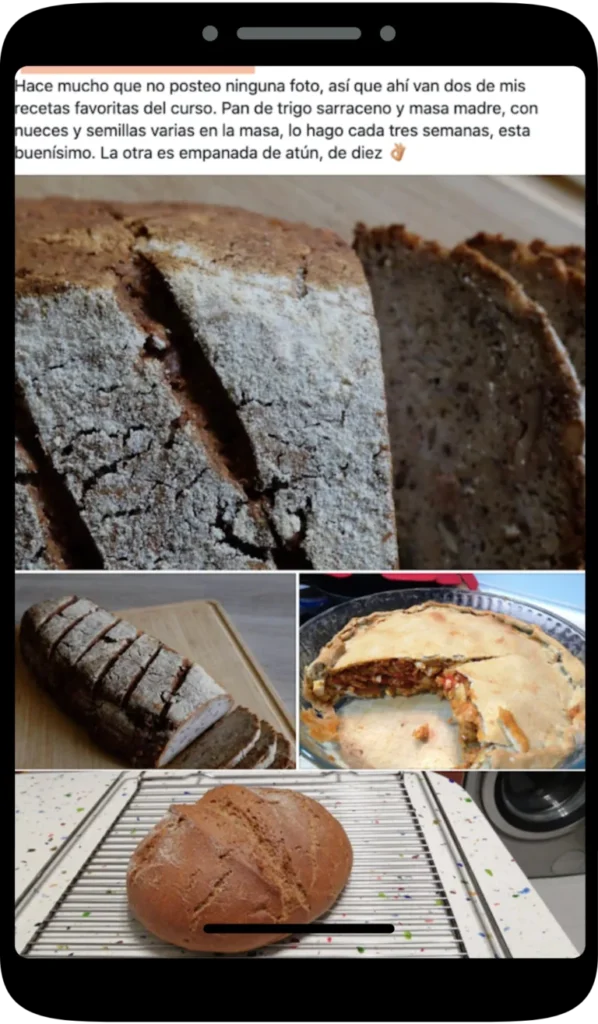 Elaboración y opiniones de alumnas del curso Panes y masas sin gluten de Lucía Gómez